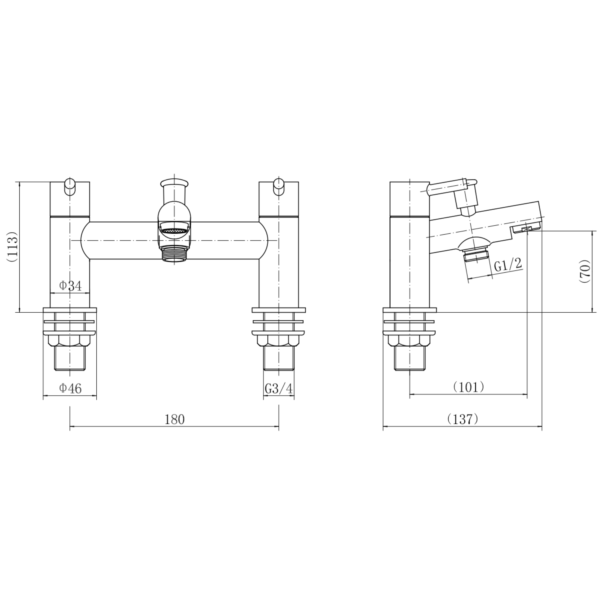JUKE Bath Shower Mixer with Handset and Bracket - Image 5