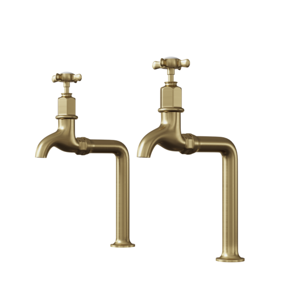 ALTON Hot & Cold Bip Tap Pair with Cross Handles - Image 2