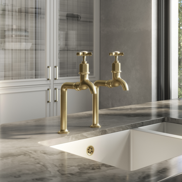 ALTON Hot & Cold Bip Tap Pair with Cross Handles - Image 6