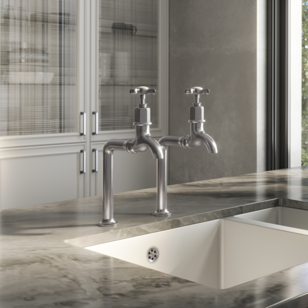 ALTON Hot & Cold Bip Tap Pair with Cross Handles - Image 8