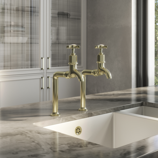 ALTON Hot & Cold Bip Tap Pair with Cross Handles - Image 9