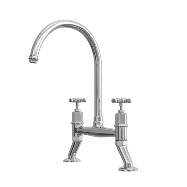 ALTON Traditional Bridge Kitchen Mixer with Cross Handles