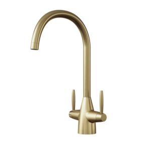 ASTRID Dual Lever Kitchen Sink Mixer - Brushed Brass