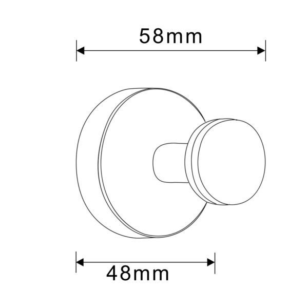 Cali Robe Hook (Chrome) - Image 3