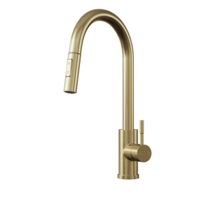 CATO Kitchen Mixer Tap Brushed Steel - Brushed Brass
