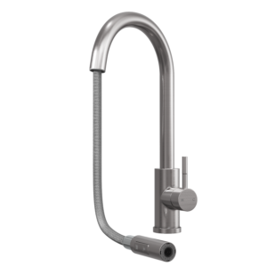 CATO Pull-out Kitchen Mixer Tap with Hand Spray Brushed Steel