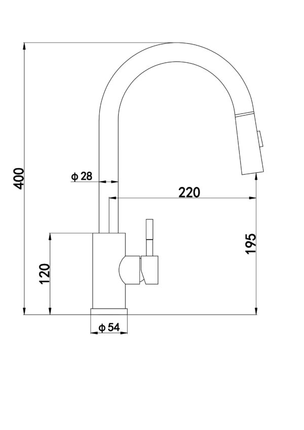 CATO Pull-out Kitchen Mixer Tap with Hand Spray - Image 5