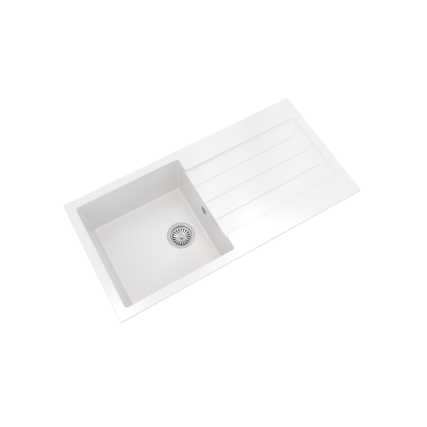 COMITE 1 Bowl Kitchen Inset Sink & Drainer with Strainer Waste(s) - Image 6