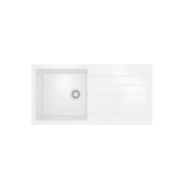 COMITE 1 Bowl Kitchen Inset Sink & Drainer with Strainer Waste(s) - Image 3