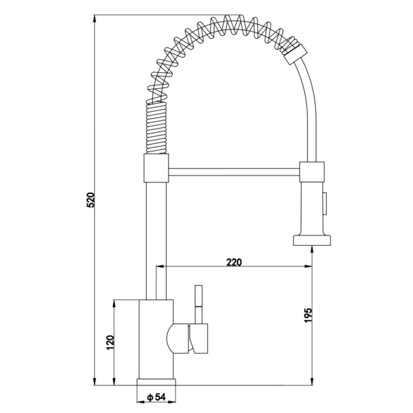 CONTRA Spring Style Pull Out Kitchen Sink Mixer - Image 5