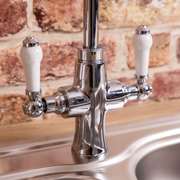 CORA Traditional Style Dual Lever Mixer Tap - Image 3