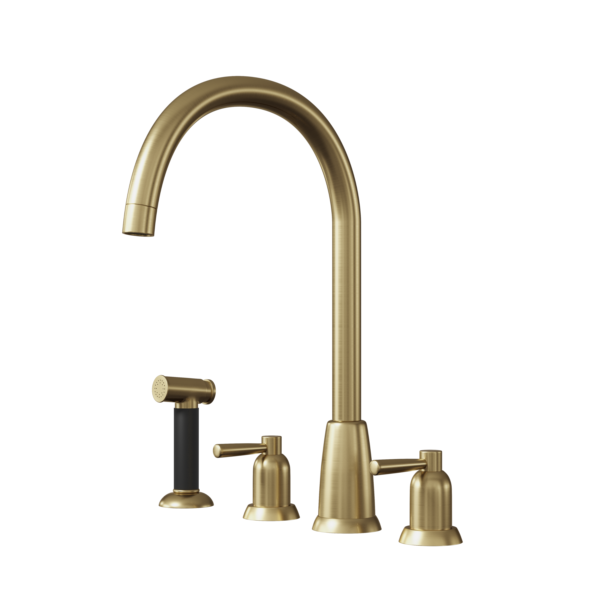 CONTRA Dual Lever 4 TH Traditional Mixer & Spray Rinser - Image 2