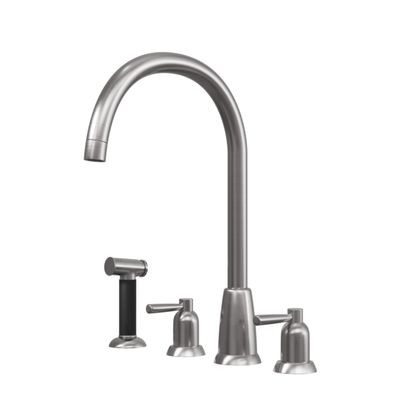 CONTRA Dual Lever 4 TH Traditional Mixer & Spray Rinser - Image 3