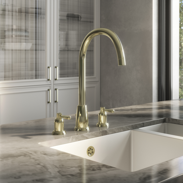 CUTHBERT Dual Lever 3 Tap Hole Kitchen Sink Mixer - Image 7