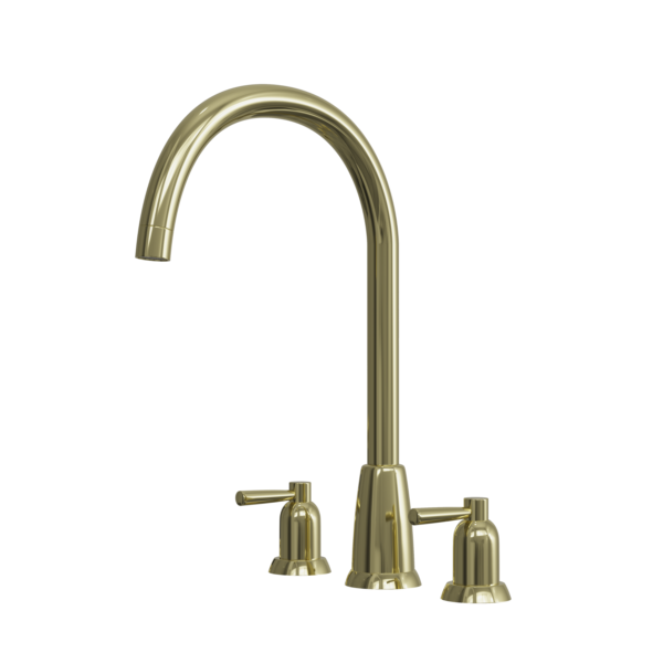 CUTHBERT Dual Lever 3 Tap Hole Kitchen Sink Mixer - Image 4