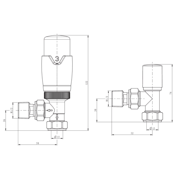 DANVA Angled Round Thermo Valve Pack - Image 8