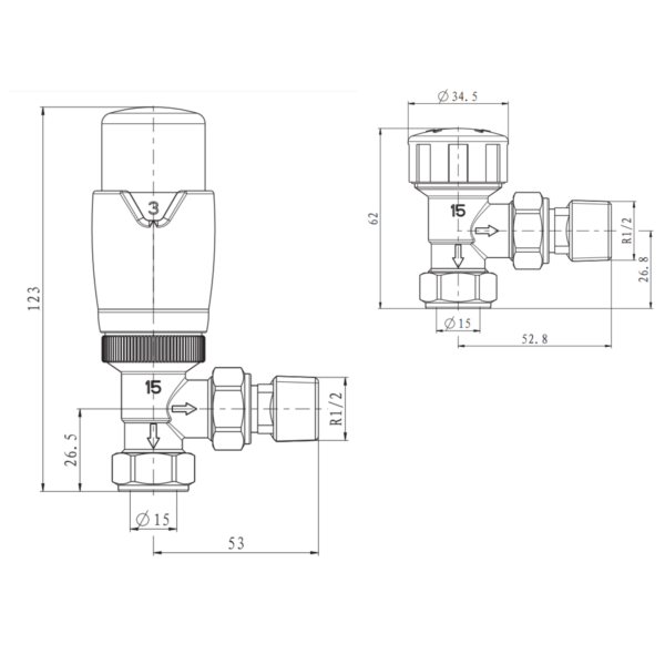 DANVA Angled Round Thermo Valve Pack - Image 7