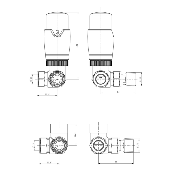 DANVA Corner Round Thermo Valve Pack - Image 8