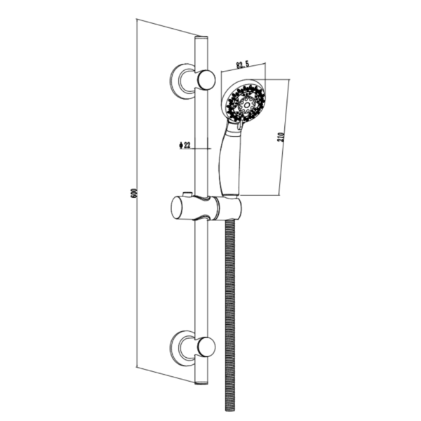 DEW Round Slide Rail Kit with Multi-Function Handset - Image 3