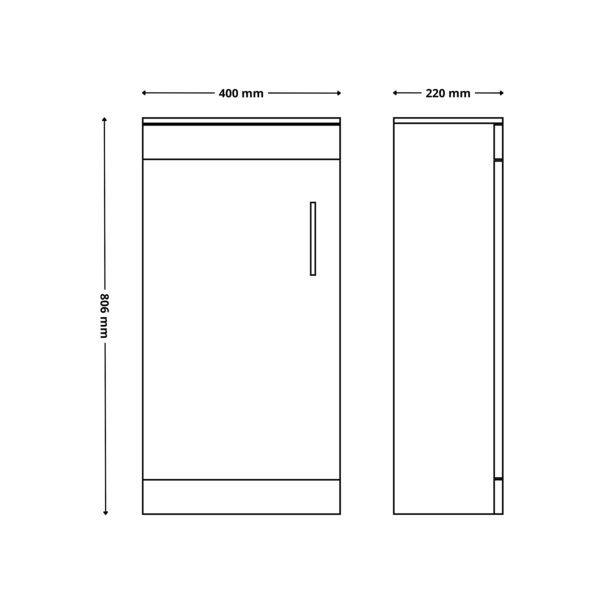 VANITY Unit with Basin and Waste (with tap) - Image 6