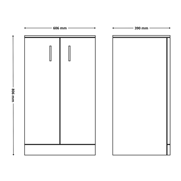 VANITY Unit with Basin and Waste (with tap) - Image 4