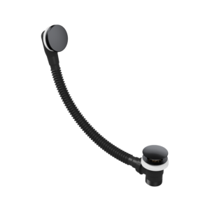 Easy-Clean Click-Clack Bath Waste with Overflow - Matt Black