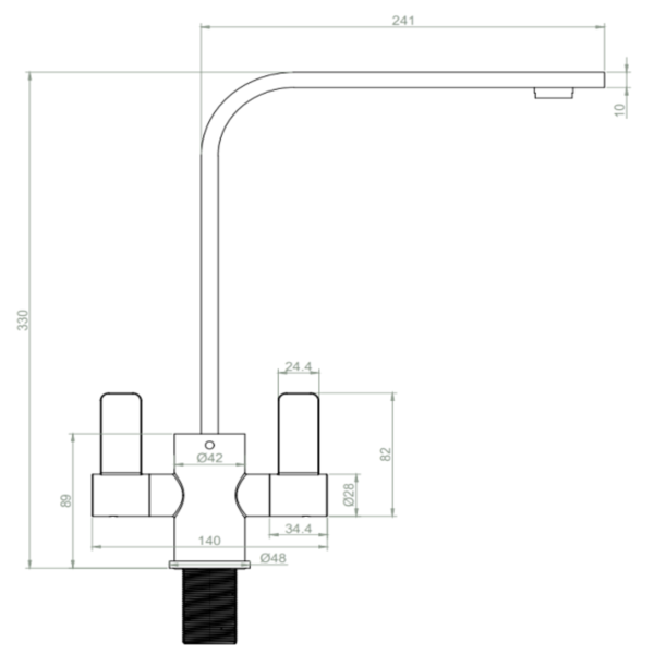 EBEN Twin Lever Kitchen Mixer - Image 6