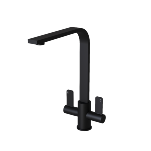 EBEN Twin Lever Kitchen Mixer - Matt Black