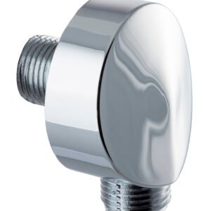 Chrome Round Shower Outlet Elbow for Concealed Shower