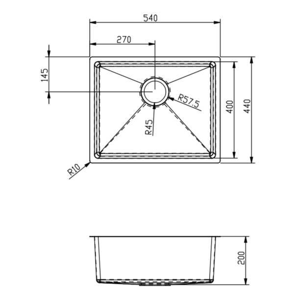 ELITE 1 Bowl Undermounted Sink with Strainer Waste(s) - Image 12