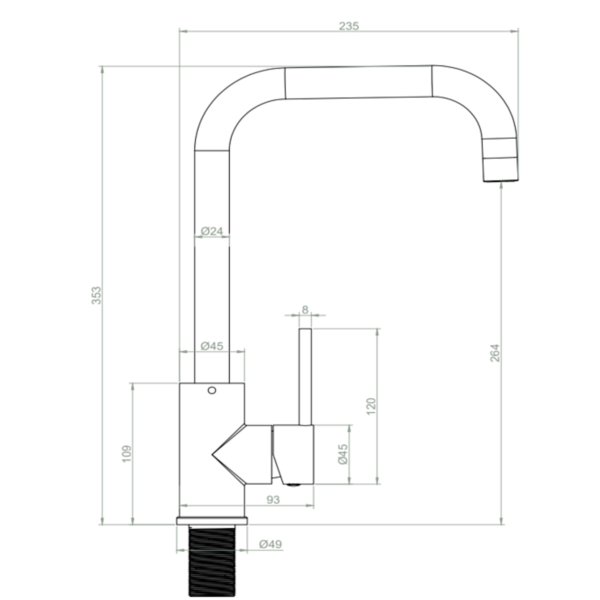 FORMA Single Lever Kitchen Mixer - Image 5