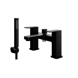 LANZA Bath Shower Mixer with Handset and Bracket - Matt Black