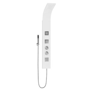 LUNA Thermostatic Shower Panel - Matt White