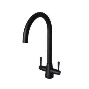 LUSSO Twin Lever Kitchen Mixer - Matt Black