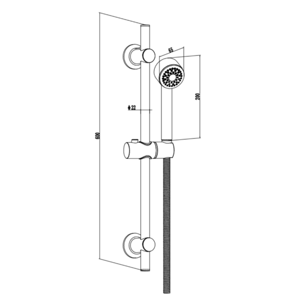 MIST Round Style Thermo bar Valve & Slide Rail Kit - Image 2