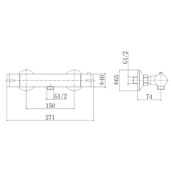 MIST Round Style Thermo bar Valve & Slide Rail Kit - Image 9