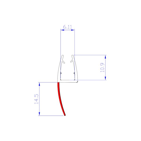 Shower Enclosure Blade Seal for Pivot Doors - Image 3