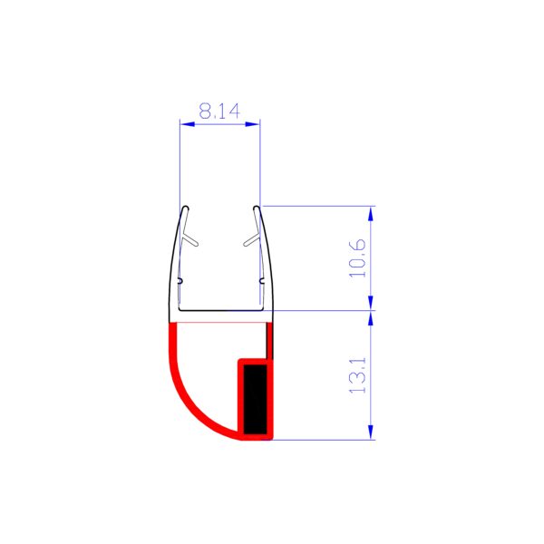 Pivot 8mm Door Magnetic Seal - Image 3