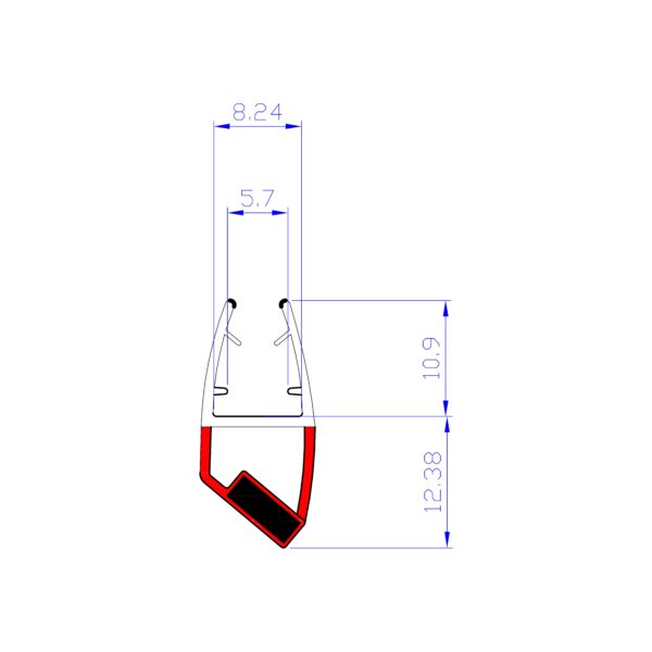 Shower Enclosure Magnetic Pair of Seals for Quads & Corner - Image 3
