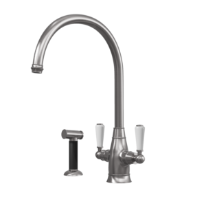 OSWALD Dual Lever Traditional Kitchen Mixer & Spray Rinser