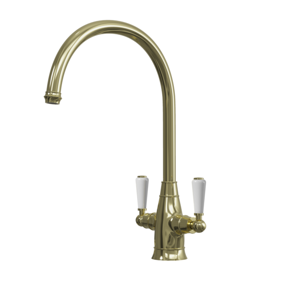 OSWALD Dual Lever Traditional Kitchen Sink Mixer - Image 4