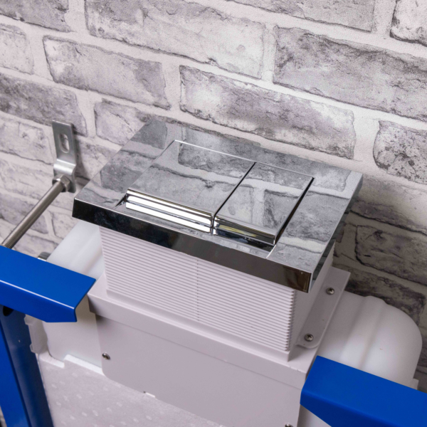Wall Hung Toilet Frame with Concealed Cistern & Flush Plate - Image 5