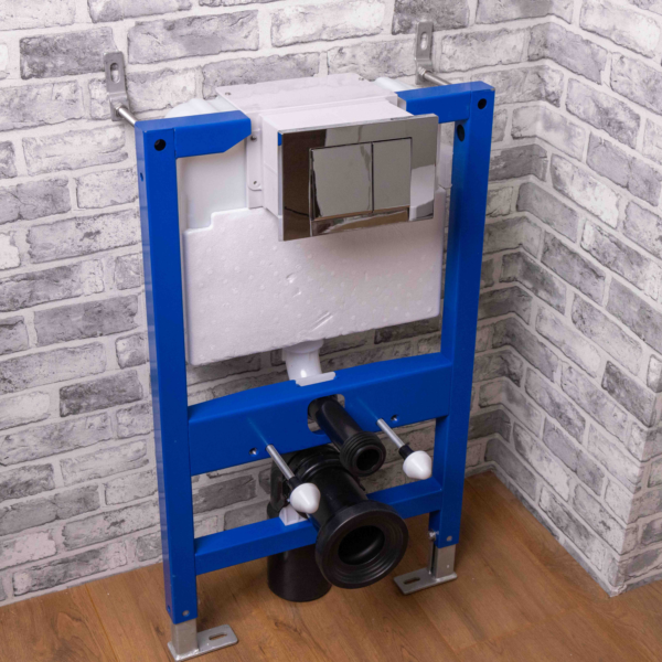 Wall Hung Toilet Frame with Concealed Cistern & Flush Plate - Image 2