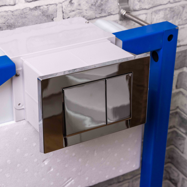 Wall Hung Toilet Frame with Concealed Cistern & Flush Plate - Image 4