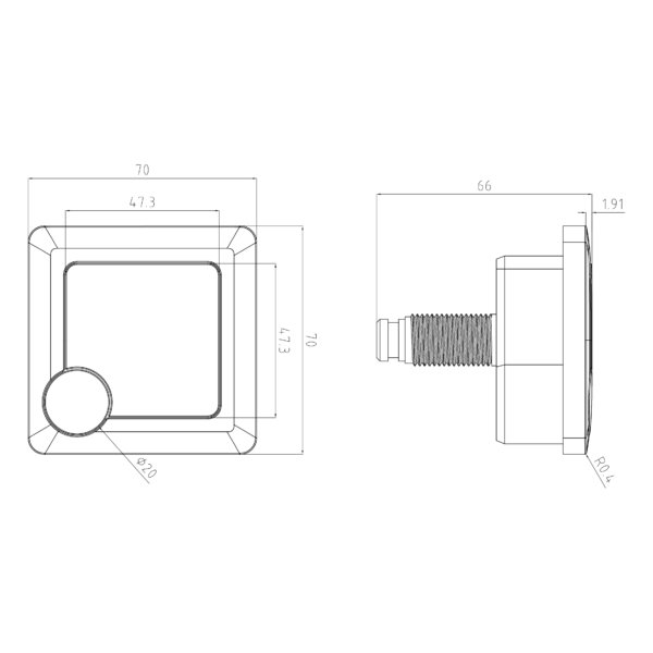PORTO Square Push Button Flush Plate - Image 7