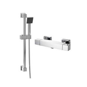 POUR Square Style Thermo bar Valve & Slide Rail Kit