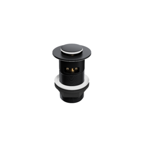 Push Button Click-Clack Basin Waste (Slotted) - Matt Black