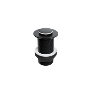 Push Button Click-Clack Basin Waste (Unslotted) - Matt Black
