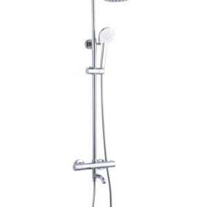 SANTANA Round Style Thermostatic Shower Kit with Bath Filler