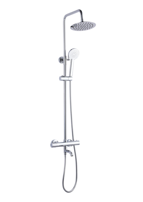 SANTANA Round Style Thermostatic Shower Kit with Bath Filler